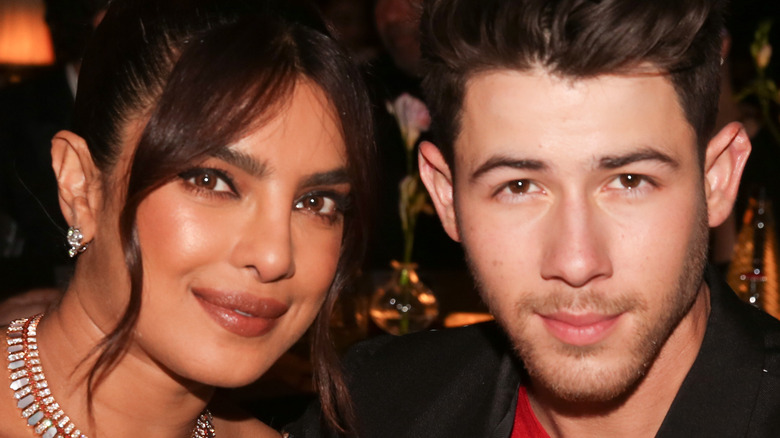 Priyanka Chopra and Nick Jonas smiling