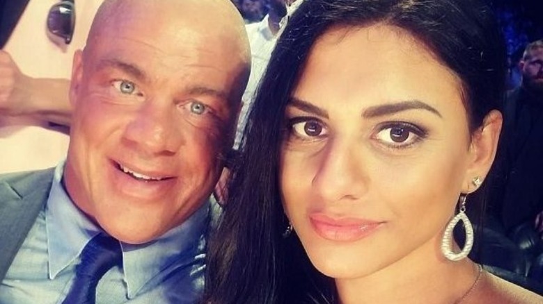 Kurt Angle and Giovanna Yannotti at WWE Hall of Fame via Instagram