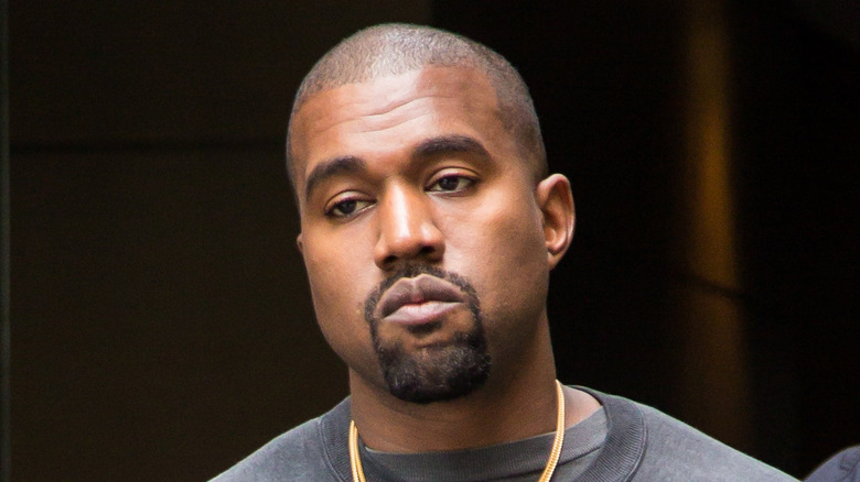 a sad Kanye West