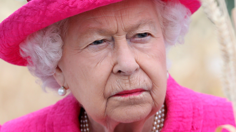 Queen Elizabeth in pink