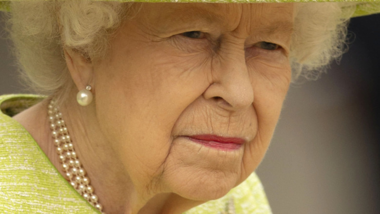 Queen Elizabeth II serious