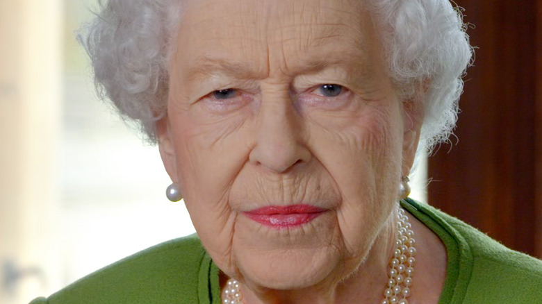 Queen Elizabeth speaking to the camera