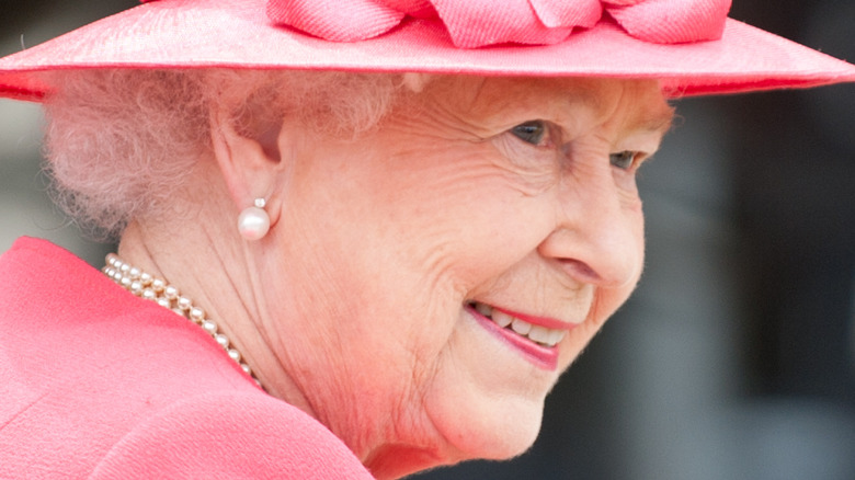 Queen Elizabeth laughing