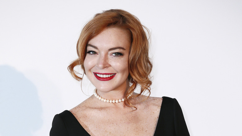 Lindsay Lohan smiling