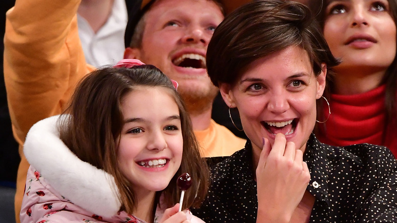 Katie Holmes and Suri Cruise smiling