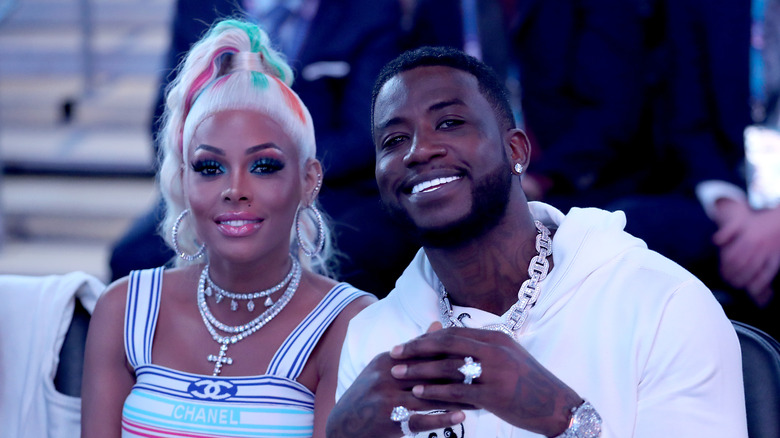 Keyshia Ka'oir and Gucci Mane sat together