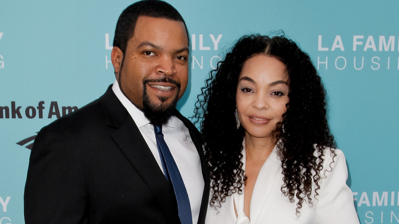 Ice Cube and Kimberly Woodruff smiling