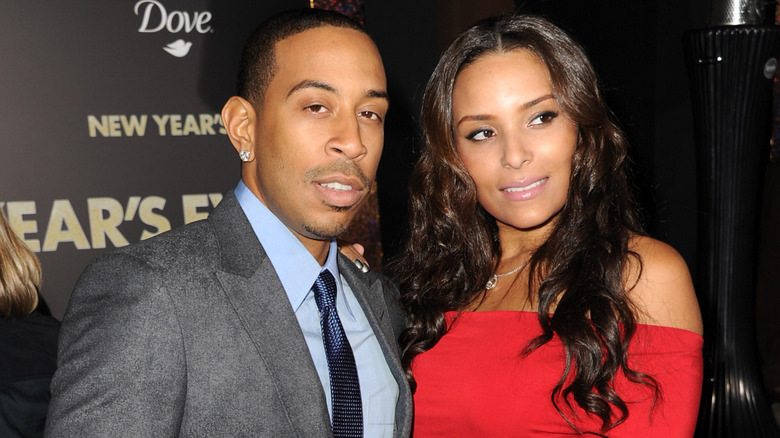 Ludacris and Eudoxie Mbouguiengue on the red carpet