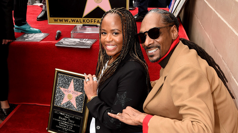 Shante Broadus and Snoop Dogg on the Walk of Fame