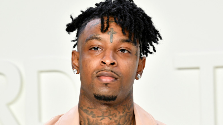 21 Savage at a fashion show