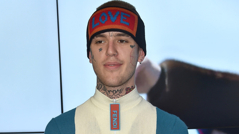 Lil Peep in skull cap