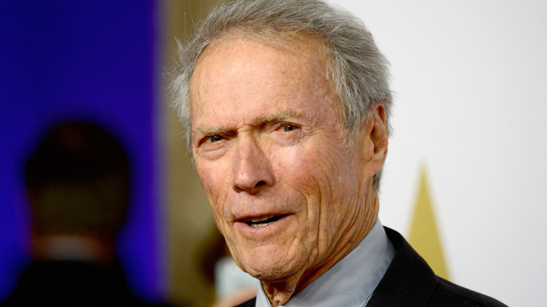 Clint Eastwood side glance red carpet