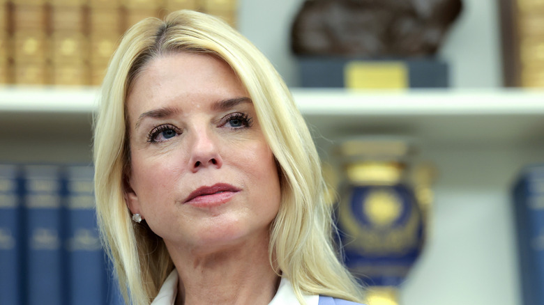Pam Bondi in the Oval Office in May 2025
