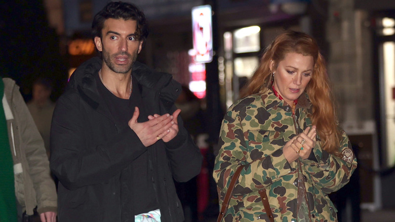 Justin Baldoni and Blake Lively on the set of 'It Ends With Us'