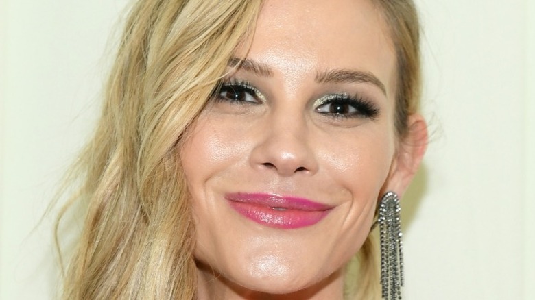 Meghan King Edmonds smiles pink lip
