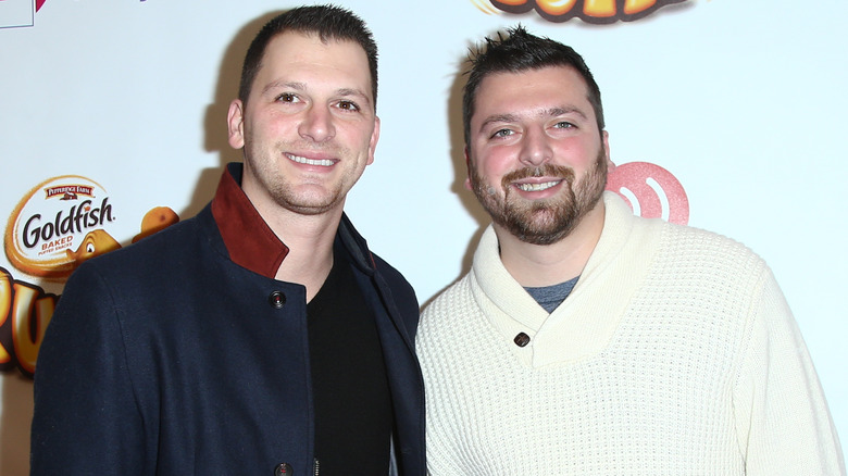 Albie Manzo and Chris Manzo posing