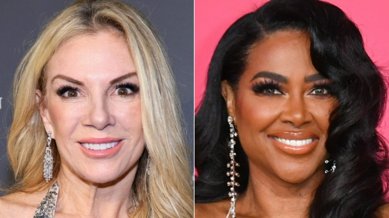 Ramona Singer smiling, Kenya Moore smiling