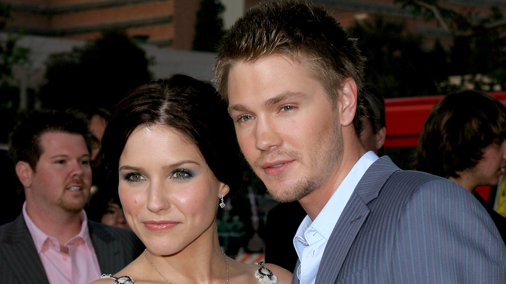 Sophia Bush and Chad Michael Murray pose