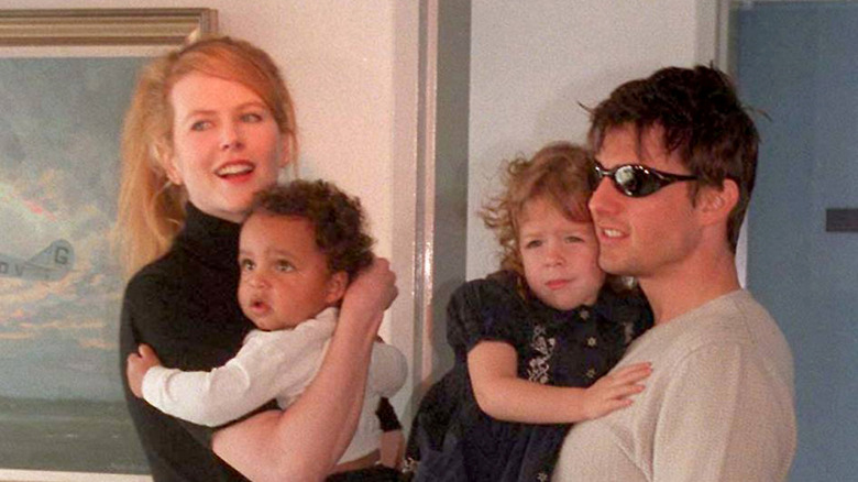 Nicole Kidman and Tom Cruise with their children Connor and Isabella