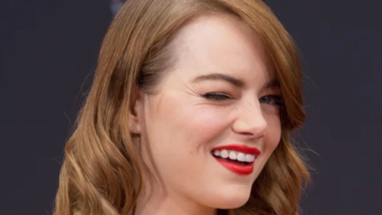 Emma Stone winking