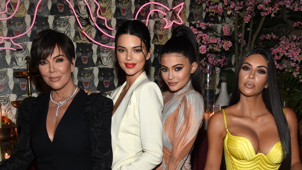 Kris Jenner, Kendall Jenner, Kylie Jenner, and Kim Kardashian-West at a dinner hosted by The Business of Fashion