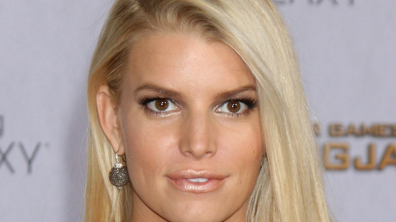 Jessica Simpson looking at camera