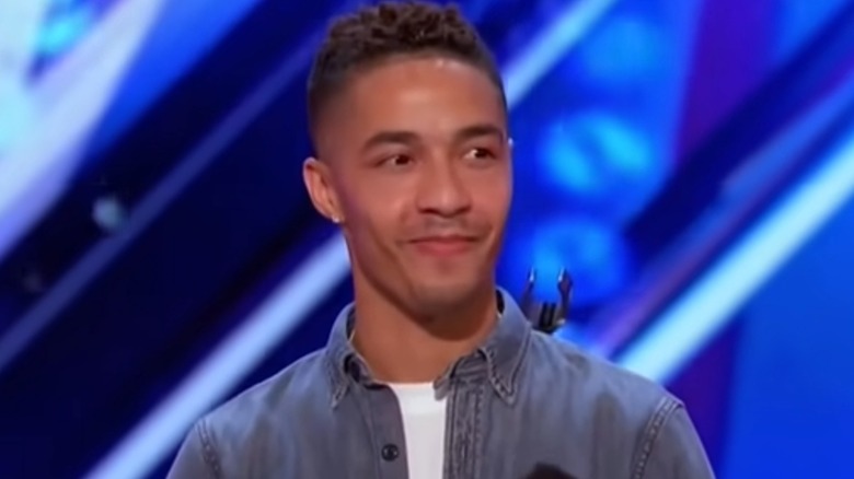 Brandon Rogers smiling during audition