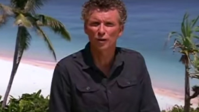 French Survivor host Denis Brogniart talking 