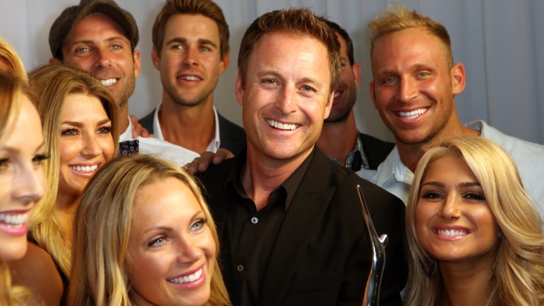 Chris Harrison with cast members 