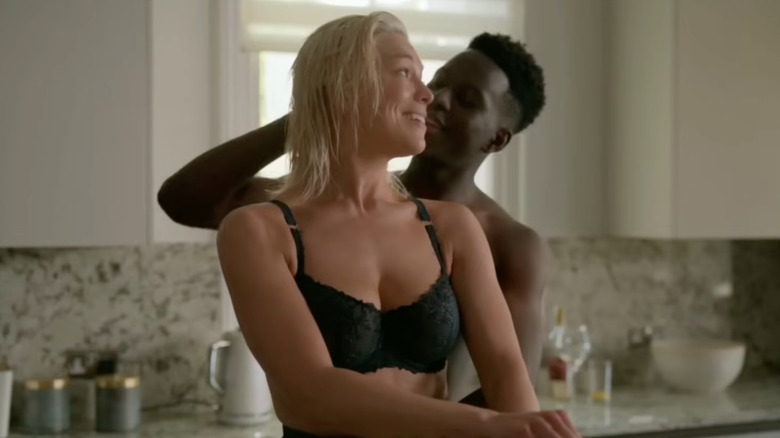 Toheeb Jimoh and Hannah Waddingham in a Ted Lasso scene.