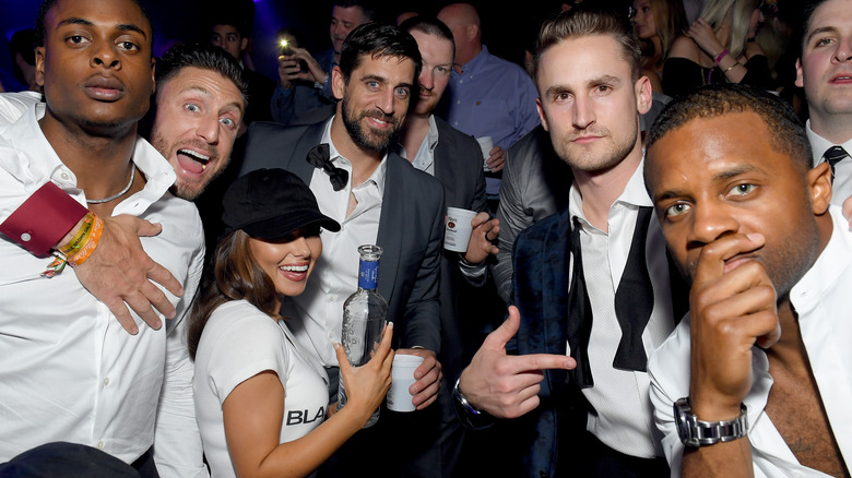 Aaron Rodgers partying