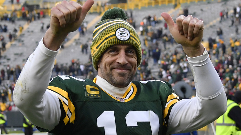 Aaron Rodgers smiling 
