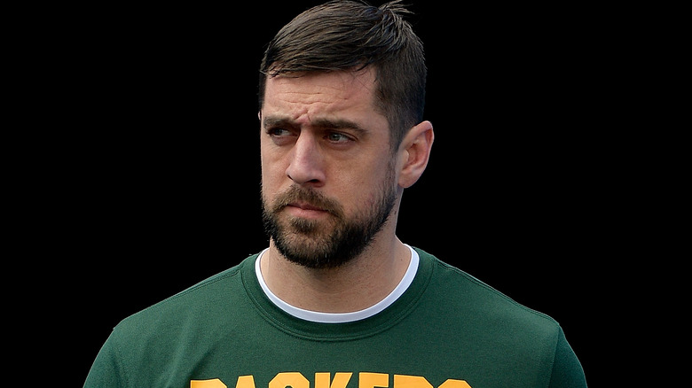 Aaron Rodgers frowning 