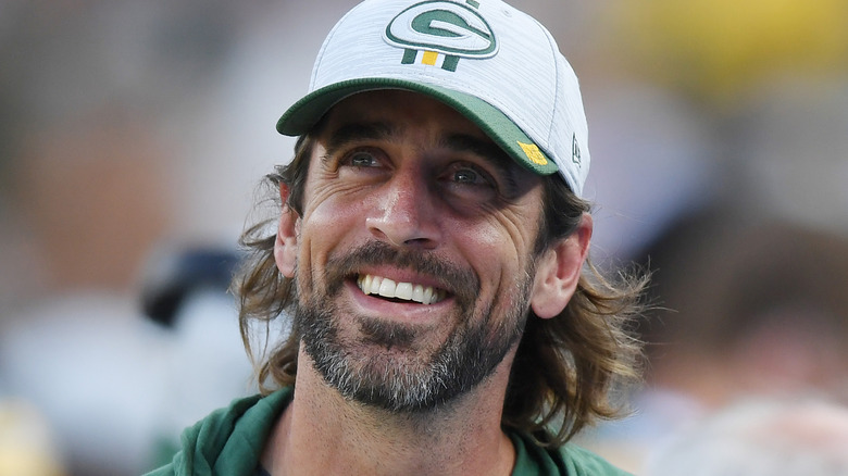Aaron Rodgers smiling 