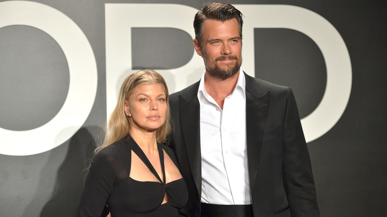 Fergie and Josh Duhamel posing