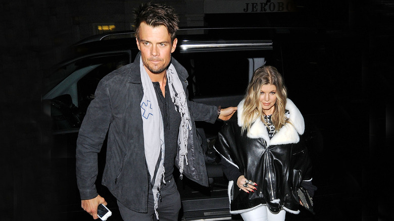 Fergie and Josh Duhamel walking