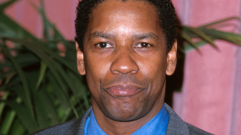 Actor Denzel Washington grinning
