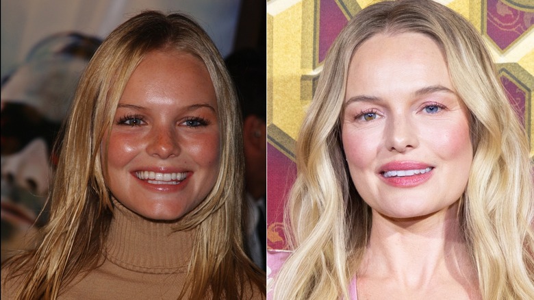 Actress Kate Bosworth in a split image
