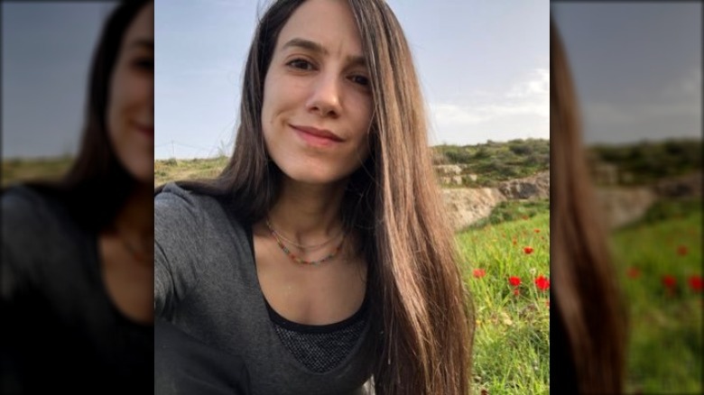 Tala Halawa taking selfie outdoors