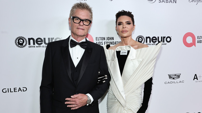 Harry Hamlin glasses with Lisa Rinna glamorous