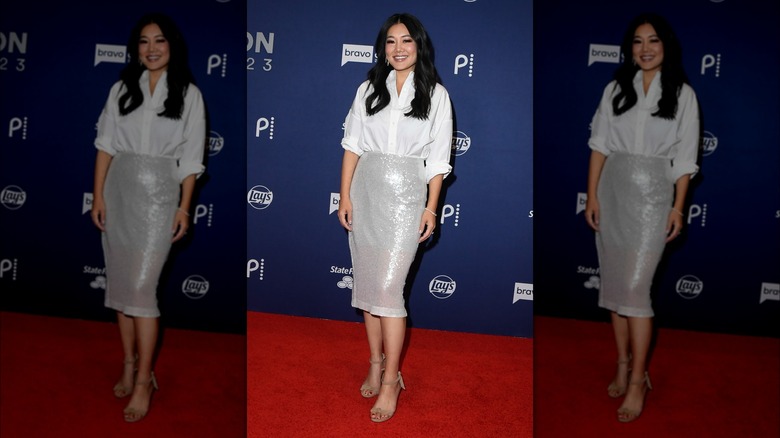 Crystal Kung Minkoff red carpet