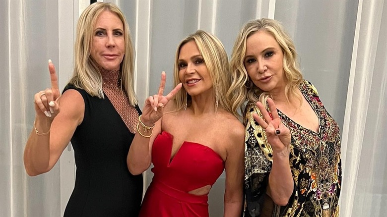 RHOC Tres Amigas Vicki Gunvalson Tamra Judge Shannon Beador posing