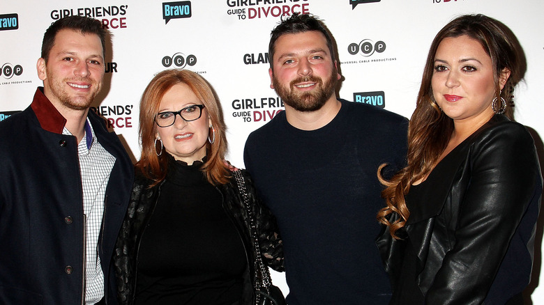 Caroline Manzo posing with her children