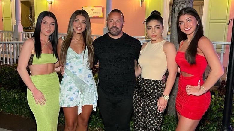 Joe Giudice with his daughters