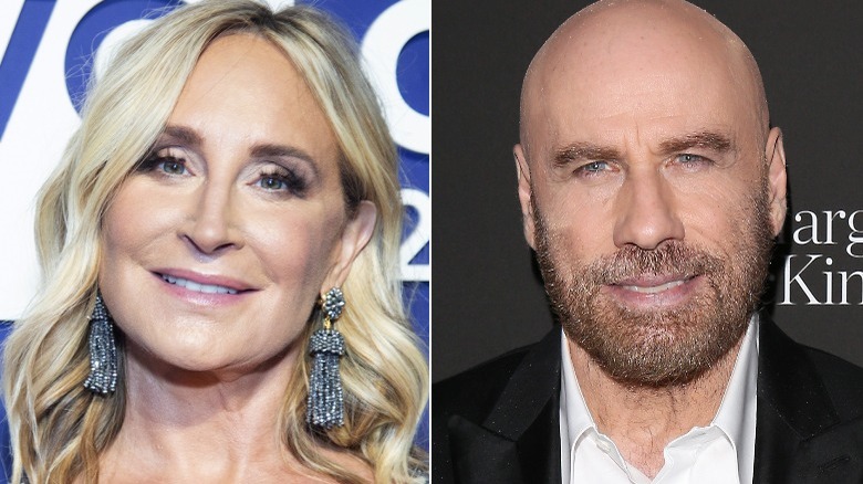 Sonja Morgan smiling and John Travolta smiling