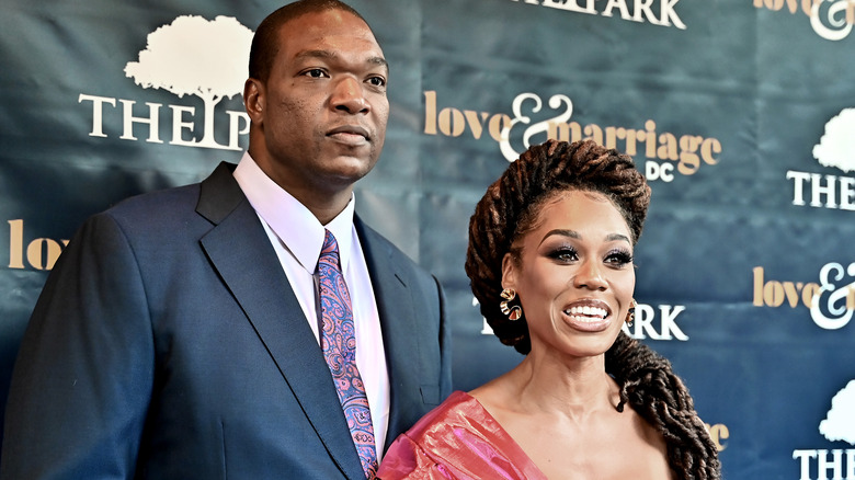 Monique and Chris Samuels smiling 
