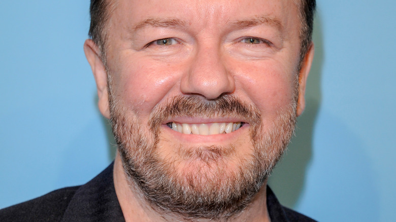 Ricky Gervais sports a beard