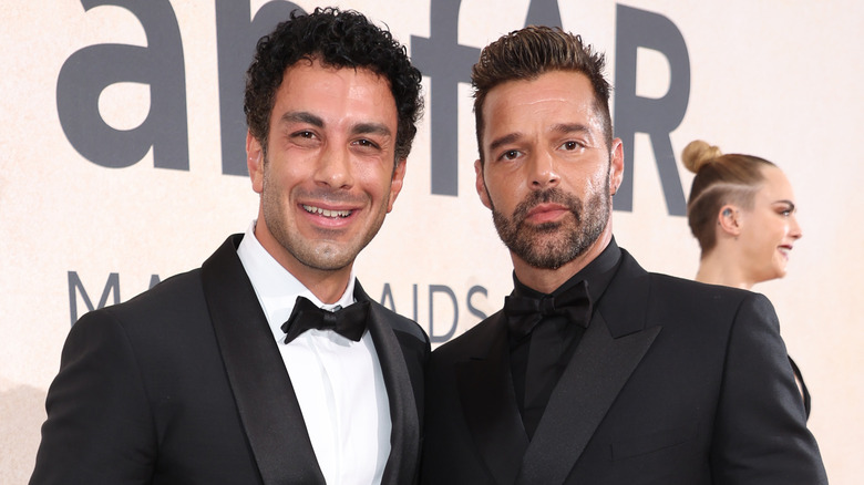 Ricky Martin with husband, Jwan Yosef on red carpet