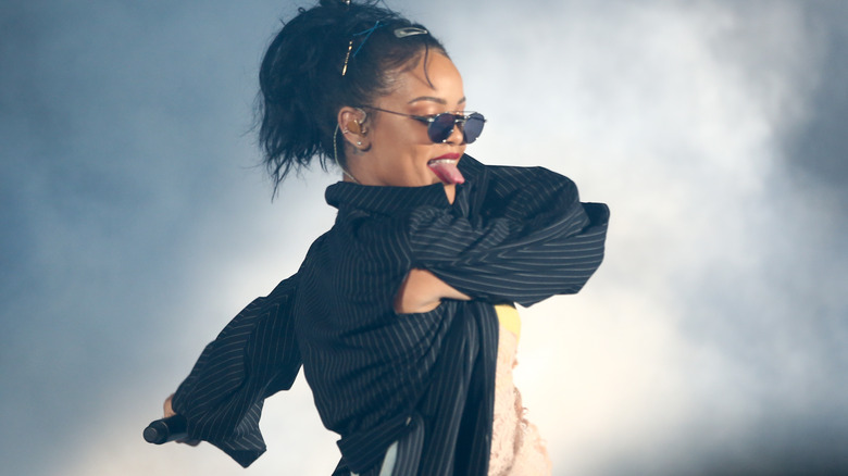 Rihanna performing
