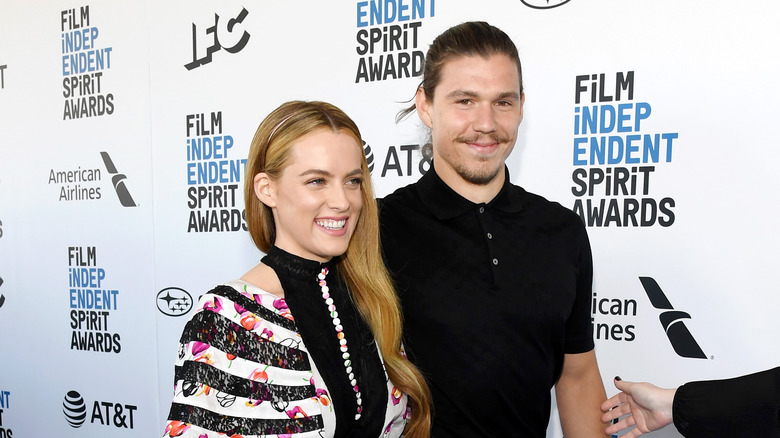 Riley Keough and Ben Smith-Petersen smiling